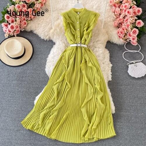 Летние шифоновые платья Young Gee China At AliExpress