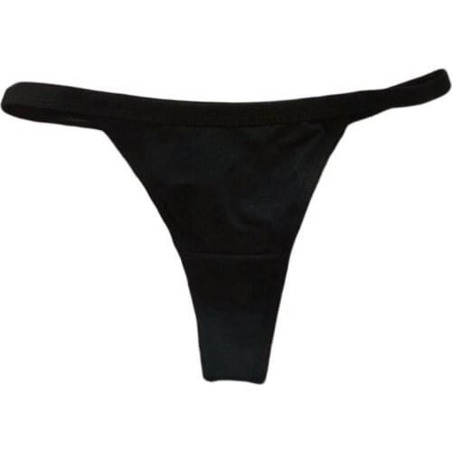 Womens Temptation Cosplay Bunny Girl Underwear Removable Rabbit Hair Pompom Ball Tail G-String Low Waist Cotton Solid Color