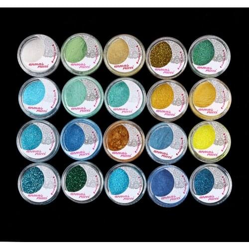 20 Mixed Color Glitter Powder Eyeshadow Makeup Eye Shadow Cosmetic SALON SET #6