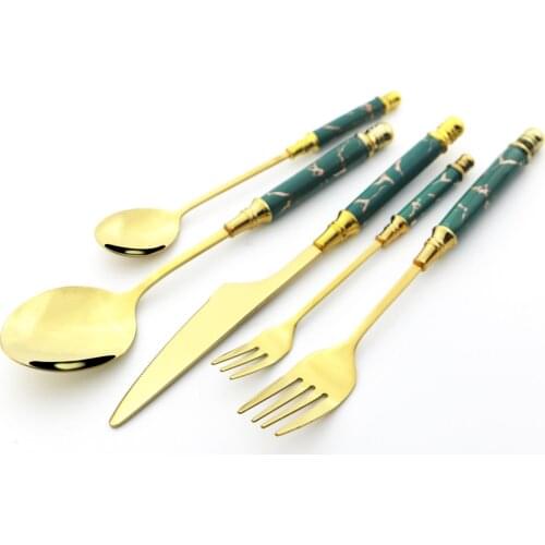 30Pcs Ceramic Handle Cutlery Set Stainless Steel Tableware Knives Fork Spoon Dinnerware Silverware Set with Plastic Storage Tray