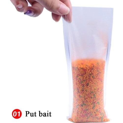 50pcs/lot Water Soluble PVA Fishing Bag Carp Fishing Water Dissolving Bags Fishing Accessories