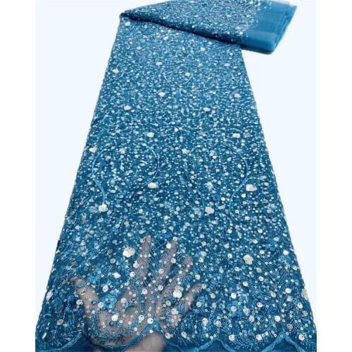 African Sequins Tulle Mesh Lace Fabric 2021 High Quality Lace Nigerian Net Lace Fabrics For Women Party Wedding Sewing NI5388