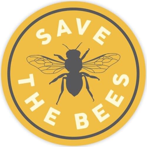 B0768# Self-adhesive Decal Save the Bees Car Sticker Waterproof Auto Decors on Bumper Rear Window Laptop
