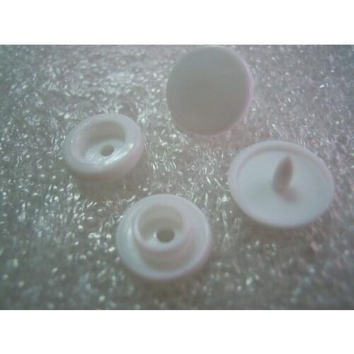 White 500 Sets T5 12MM Plastic Snap Buttons Fasteners