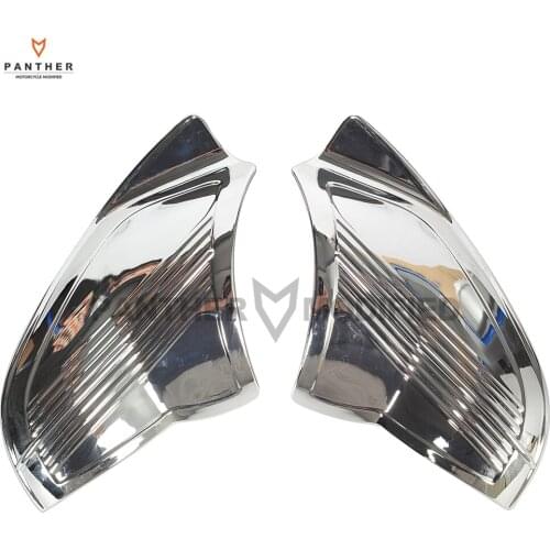 Black Chrome Motorcycle Front Side Decoration Inner Fairing Cover case for Harley Electra Street Glide Trike 1996-2013