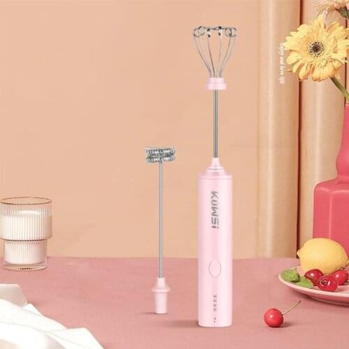 CPDD Cordless Egg Beater Mini Mixer Blender 2 Pieces Mixing Rods USB Rechargeable Stainless Steel Whisk for Dough Eggs Cream
