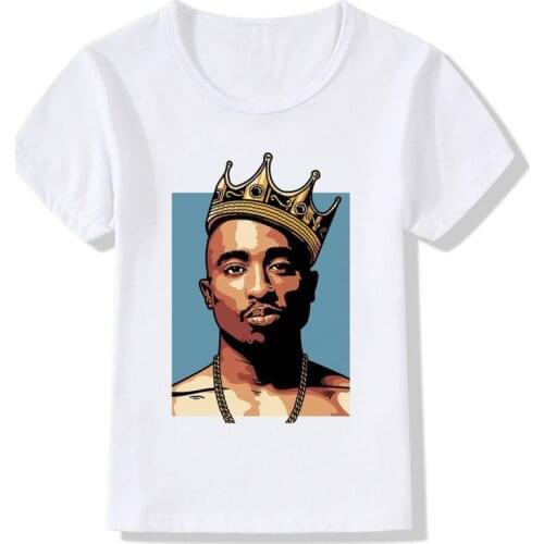 2020 New Summer Fashion Tupac Baby Boys Girls T shirt Children 2pac Hip Hop Swag Print Top Tee shirts Kids O-Neck Casual Clothes