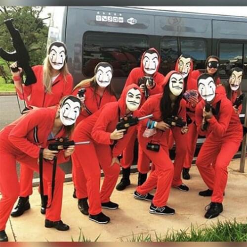 Halloween Money Heist Cosplay Costumes Christmas La Casa De Papel The House of Paper Salvador Dali Jumpsuit New Year Gift