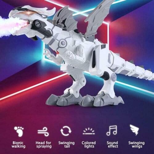 Dinosaur Toys Spray Electric Dinosaur Mechanical Dinosaur With Wing Walking Animal Cartoon Robot PterosaursToy for Children Gift