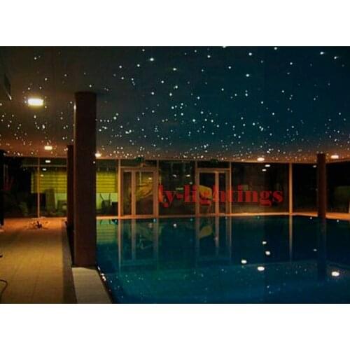 DIY optic fiber light kit led light source+4mx0.75mmx280 optical fibres RGB color change star ceiling light wireless remote RF