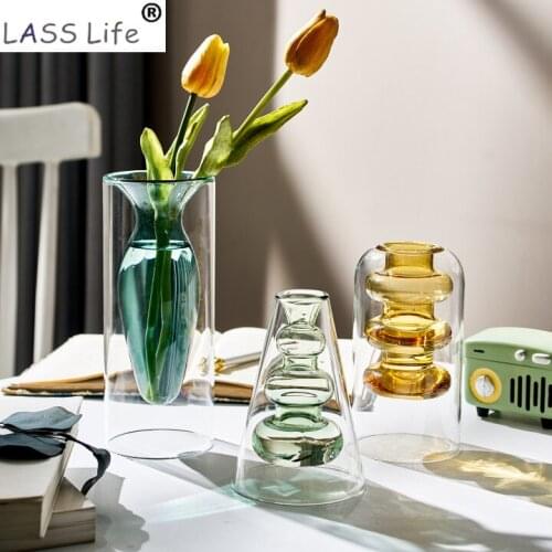 Candy Crystal Vases Nordic Creative Glass Vase Flower Arrangement Spherical Art Flower Ornaments Home Decoration Birthday Gift