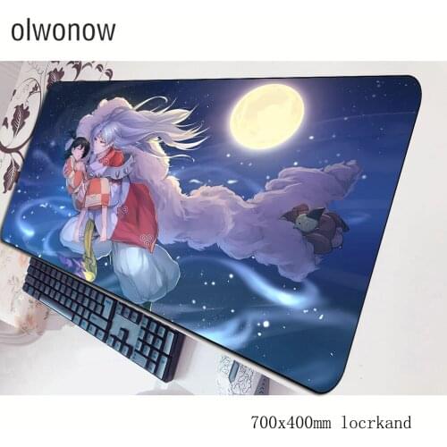 Inuyasha mousepad 700x400x3mm gaming mouse pad gamer mat big game computer desk padmouse keyboard HD print play mats