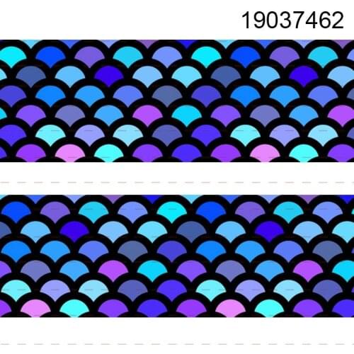 Beautiful Fish Scales Gradient Grosgrain/Satin Ribbon Printed 5 Yards 22mm/25mm/38mm/50mm/75mm for DIY Bow Craft Card Gifts
