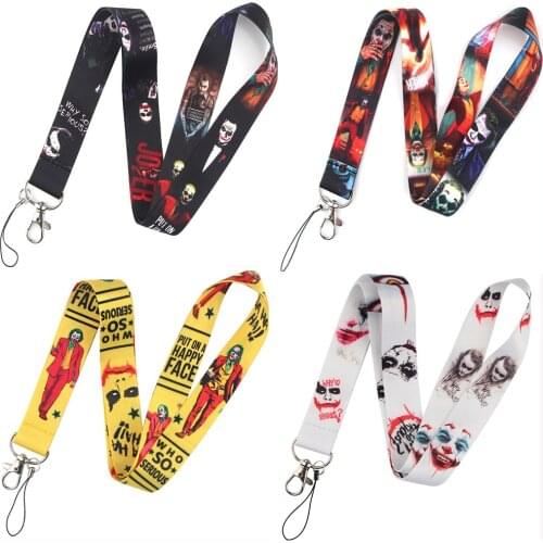 Hot Movie The Joker Cell Phone Straps Keychain Lanyard For Key Chain ID Card Badge Keycord Webbing Hang Rope Mobile Accessories