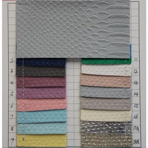 Matte artificial PVC leather fabric luggage leather material handbags serpentine monochrome fabric wholesale