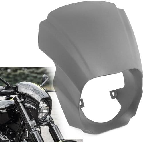 Motorcycle Headlight Fairing Cover Headlight Cowl Visor For Harley Softail 2018-2021 M8 Breakout FXBR FXBRS Matte Black