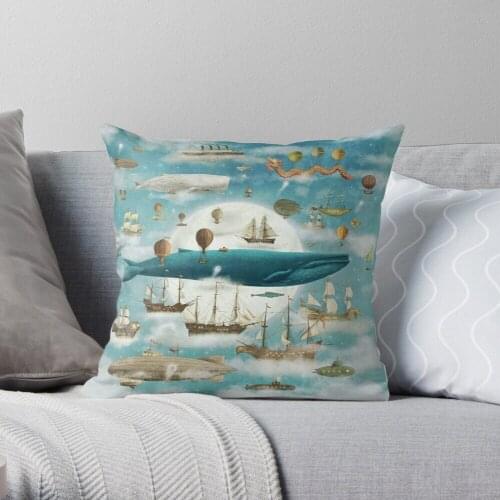 Ocean Meets Sky - Book Throw Pillow Cushion Cover Polyester throw pillows case on sofa home living room car seat decor 45x45cm
