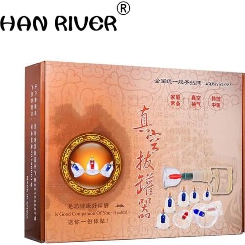 Cupping apparatus household vacuum cupping suction type 24 piece in magnetic therapy massage cupping therapy