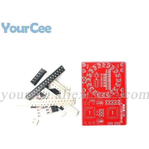Large Version 2 Sides SMT SMD Electronic Component Welding Practice Board PCB Soldering Water Flowing Light DIY Kit