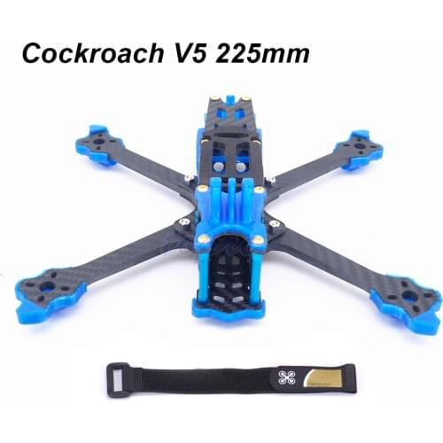 Cockroach V5 5inch 225 225mm Carbon Fiber Frame Kit X type with 5mm Arm For FPV Freestyle Quadcopter RC Racing Drone