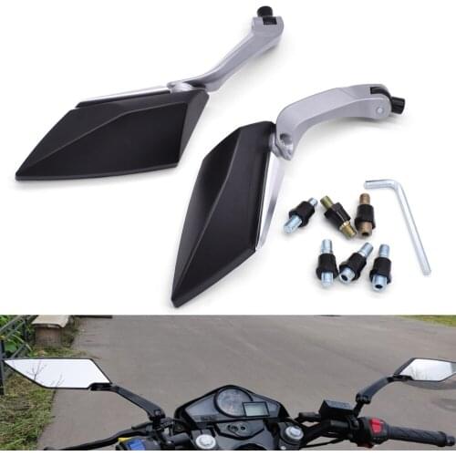 For Suzuki TL1000S tl 1000 GS1000 GS500E GSX250 GSX550 2Pcs Motorcycle Mirror Scooter E-Bike Back Side Rear View Mirrors Black