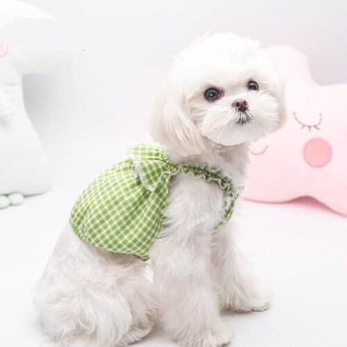 Summer Dog Vest Clothes Plaid Dog Shirt Puppy Dogs Chihuahua Pet Clothes for Small Medium Dogs Costume Pets Products York