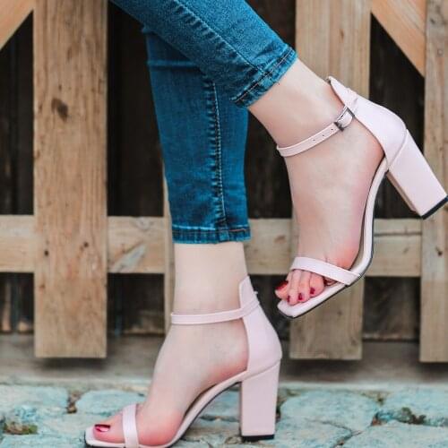 Tonar Siga Powder Skin Heels Women Shoes Spring Summer Elegant Style Casual Cool Casual New Season Daily