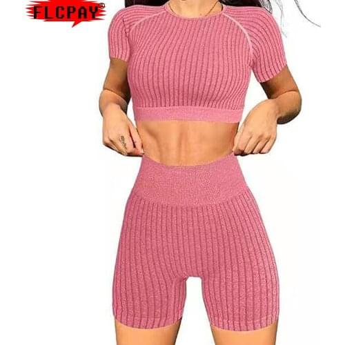 Women 2 Piece Workout Set Seamless Sport Bra Gym Shorts Sports Suit Yoga Outfits Running Tracksuits Athletic Sportwear