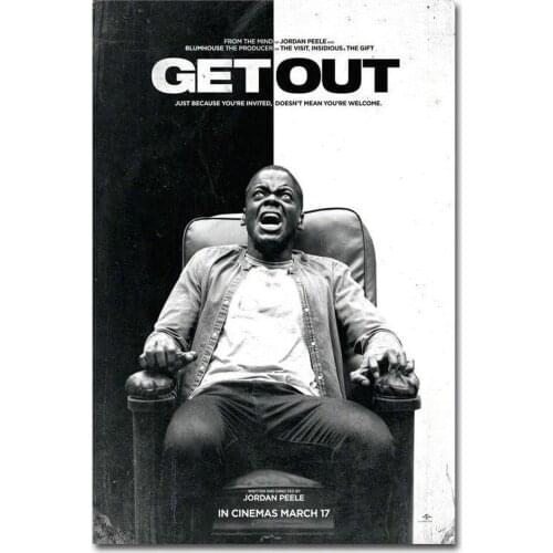 011 2017 GET OUT Horror Film Daniel Kaluuya Movie Wall Silk Cloth Poster Art Decoration Gift