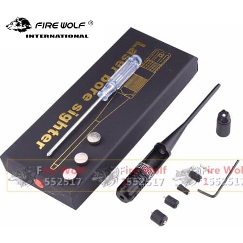 Tactical Red green Colimador Laser Bore Scope .22 To .50 Caliber Bore Sighter New Style 3 Battery Collimator laser pointer