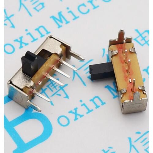 10Pcs/Lot Sk13D07 4Mm Toggle Switch Horizontal Shank Slide Switch Horizontal 6-Pin 3Th Gear Handle 4Mm High