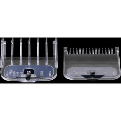 2pcs 1.5mm 4.5mm Barber Shop Styling Guide Comb Set Hair Trimmer Attachment Hairdresser Clipper Cutting Limit Combs C1FF
