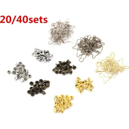 20/40Sets Mini 9mm Doll Clothes DIY Metal Buckle Fit For 1/6 Mini Girls Doll Accessories