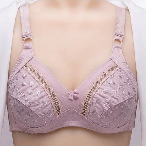 2021 New Fashion Thin Breathable Bra Lace Embroidered Womens Bralette Underwear Comfortable Wire Free Brassiere Plus Size