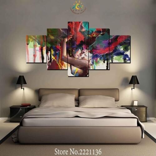 3-4-5 Pieces Hug Love Couple Modern Wall Art Canvas Printed Painting HD Prints Modular Poster Wall Pictures for Home Decor