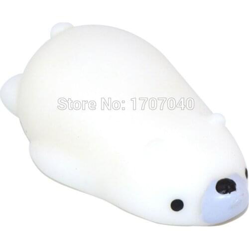 6CM 1 PCS Box Stretchy Japan Polar Bear Mochi Squeeze Kawaii White Decompress Squishy Collectibles