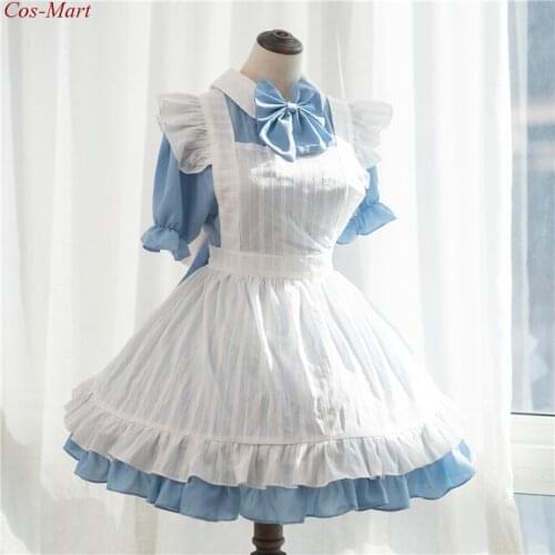 Anime Mermaid Melody Pichi Pichi Pitch Hanon Hosho Cosplay Costume Blue Gorgeous Maid Dress Party Role Play Clothing Custom-Make