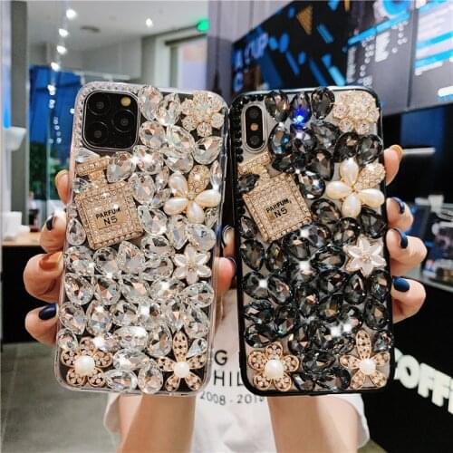 Apple 12 cover rhinestone x phone case 7plus transparent xs promax anti-fall iPhone11 net red 8 female diamond case mini