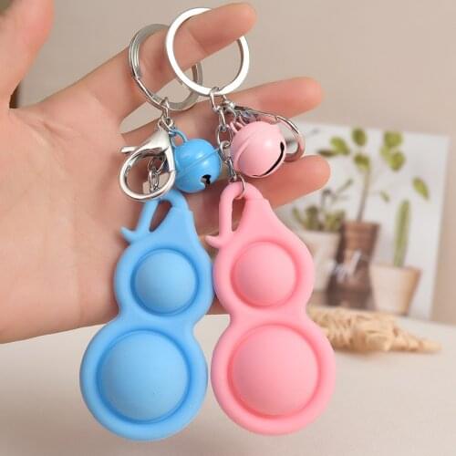 Gourd-shaped soft plastic decompression artifact keychain unisex keychain bag pendant Gifts For Women Keychains Accessories