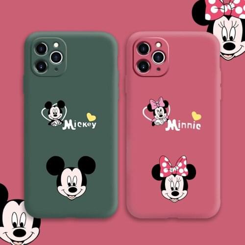 Disney Case for IPhone11/11Pro/11ProMax/x/xs/ Xsmax/XR /7/8/7plus/8plus/6/6s/6splus/6plus Official Upgrade Liquid Silicone Cases