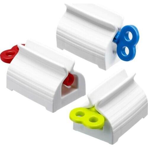 Toothpaste Dispenser Rolling Squeezer Holder Hanging Hook Suction Plastic Tube