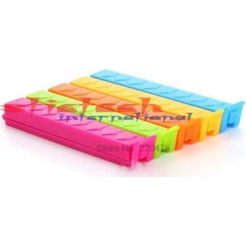 By dhl or ems 200 sets 5 pcs/set Kitchen Storage Food Snack Seal Sealing Bag Clips Clamp Plastic Tool new arrival