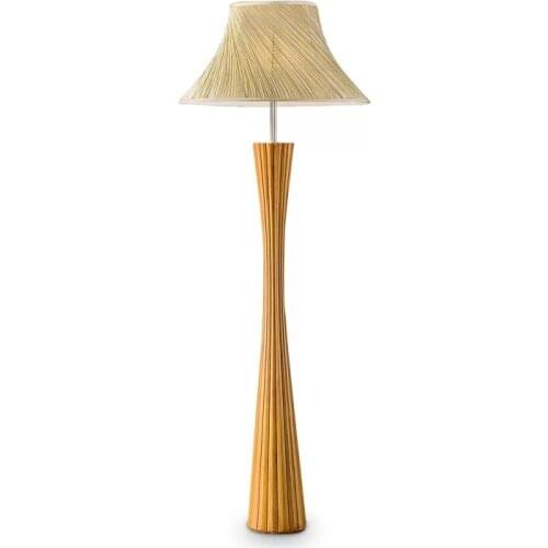 French country waist creative minimalist floor lamp Nordic retro carving living room bedroom floor lamp