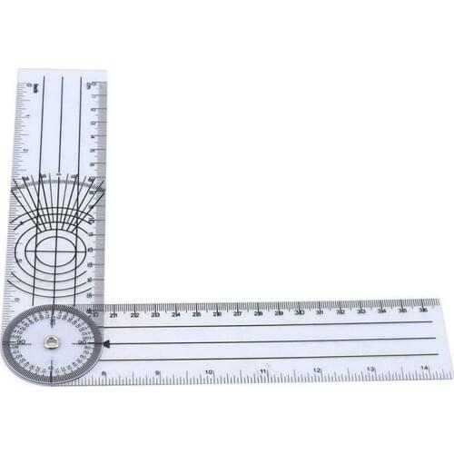 30cm Flexible Folding Ruler Three Horizontal Lines Ruler Corner Stationery Kids Angle School Measuring Rulers Pvc Gift Draw Q1C2