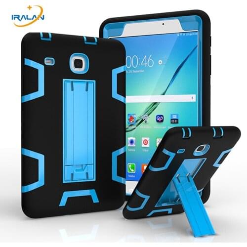 Hybrid Silicone PC Tablet Case For Samsung Galaxy TAB E 8.0 T377 SM-T377V Shockproof Heavy Duty Stand Cove+Stylus