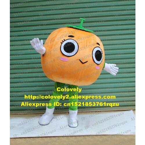 Persimmon Kaki Pumpkin Cushaw Squash Calabaza Cuaurbit Mascot Costume Adult Supermarket Annual Symposium Professional zz6030