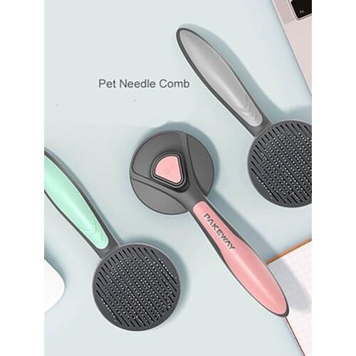 Pet Hair Needle Comb Cat Accessories Gatos Accesorios Bead для кошек Dog Hair Remover Dog Cats Grooming Brush Pet Supplies