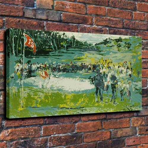LeRoy Neiman HD Print Modern Abstract Tournament Golf Oil Painting on Canvas Poster Wall Art for Living Room Home Decor