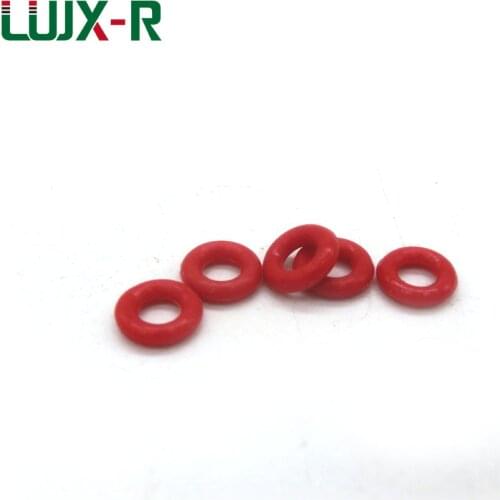 LUJX-R 1mm VMQ O Ring Seal Red Oring O Rings Sealing Outside Dia. 4/5/6/7/8/9/12/17mm Flexible Silicon Gaskets Washer Coil