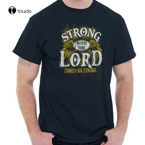 New Strong Lord Jesus Christian Religious Gift Adult Short Sleeve Crewneck Tee Cotton Tee Shirt